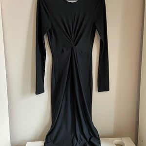 Black midi dress